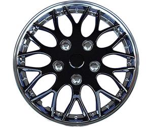 AutoStyle KT970-14C/IB Set Copricerchio Missouri 14 Cromato/Ice Nero, 4 pezzi