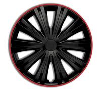 AutoStyle Copricerchi 15" pollici Serie/Kit nero/rosso Copricerchi Auto PP 5045BR