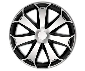 Autostyle Pp 5104Sb Set Di 4 Copricerchi Mega 14 Pollici Argento/Nero