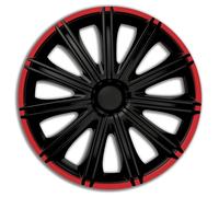 Autostyle Copricerchi PP 5115BR Set di 4 15 pollici Nero/Rosso
