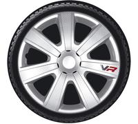 AutoStyle - Copricerchi VR, 14 pollici, colore: Argento, 4 pezzi