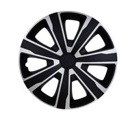AutoStyle Set di 4 Copricerchi Tenzo 15 Pollici Argento/Nero