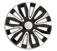 AutoStyle Set di 4 Copricerchi Avalone 15 pollici Argento/Nero