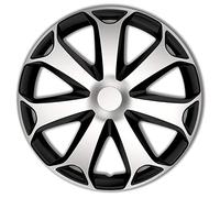 AutoStyle Set di 4 Copricerchi Mega 16 Pollici Argento/Nero