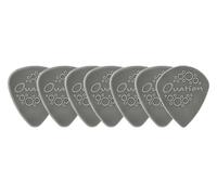 OVATION Diamond Picks Nylon Standard 351 Plettri - Super Grip - Punta Tonda - Set da 7 (6+1 pezzo Sharp Tip gratis) - 1,30 mm - sky gray - grigio - Made in Czech Republic