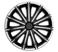 AUTO-STYLE Set di 4 Copricerchi Nero 13 Pollici Argento/Nero