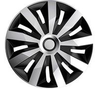 AutoStyle Set di 4 Copricerchi Penta 16 Pollici Argento/Nero