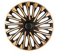 AutoStyle Set di 4 Copricerchi Soho 16 Pollici Nero/Oro