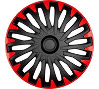 AutoStyle - Set di 4 copricerchi Soho R 13", nero/rosso