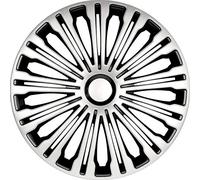 AutoStyle Set di 4 Copricerchi Volante 17 Pollici Argento/Nero