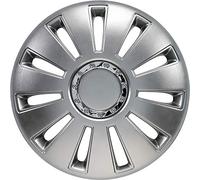 AutoStyle SILV.PRO17 Set Copricerchio Silverstone Pro 17 Silver Con Anello Cromato, 4 pezzi