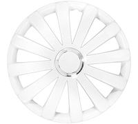 Autostyle Spyder 16 Bianco Set Copricerchio Spyder 16 Bianco Comanello Cromato, 4 Pezzi