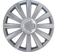 AutoStyle SPYDER 16 PRO Set Copricerchio Spyder 16 Silver Con Anello Cromato, 4 pezzi