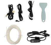 AutoStyle - Illuminazione per interni a LED, multicolore, con controllo tramite app e fibra ottica da 5 metri, 2 pezzi