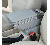 Autosunshine Bracciolo in pelle per auto, console centrale con vano portaoggetti interno Compatibile con Ford Fiesta MK7 2009 2010 2011 2012 2013 2014 2015 2016 2017