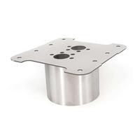 Autoterm Flangia da incasso rotonda per riscaldamento da pavimento, per pavimenti da 80 mm, in acciaio inox per Air, Planar, Webasto, Eberspächer o simili, profondità del pavimento 80 mm