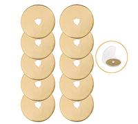 AUTOTOOLHOME - Lame rotanti per taglierino, confezione da 10 pezzi, adatte per OLFA, DAFA, Truecut, trapunte, album di ritagli, cucito, artigianato, artigianato 60mm