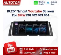 AUTOTOP 10.25 pollici Wireless Carplay Android Auto Linux Autoradio Per BMW Serie 7 F01 F02 F03 F04 CIC NBT Lettore Video Multimediale Touch Screen Con Online YouTube Airplay Autolink Mirror Link WiFi