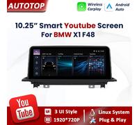 AUTOTOP 10.25 pollici Wireless Carplay Android Auto Linux Autoradio Per BMW X1 F48 2016 2017 NBT Lettore Video Multimediale Touch Screen Con Online YouTube Airplay Autolink MirrorLink WiFi Bluetooth
