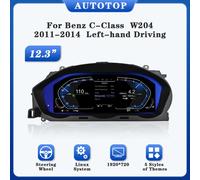 AUTOTOP 12,3" 1920*720 Sistema Linux Strumento digitale per auto di Mercedes Benz C W204 2011-2014, cruscotto per auto aggiornato, tachimetro automatico