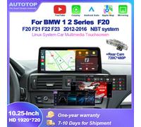 AUTOTOP Lettore Multimediale per Auto da 10.25 Pollici con Sistema Linux e YouTube per BMW Serie 1 e 2 F20 F21 F22 F23, CarPlay Wireless, Android Auto, Navigazione