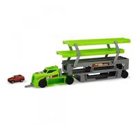 Autotrasportatore Dickie Toys Stack & Store Verde Con Macchinina Rossa