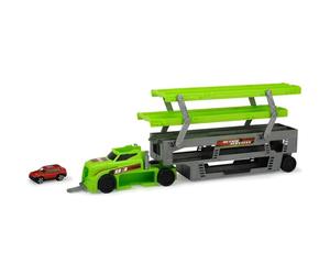 Autotrasportatore Dickie Toys Stack & Store Verde Con Macchinina Rossa