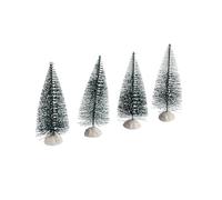 AUTOUR DE MINUIT 4 alberi verdi - H10 cm - Piccola decorazione
