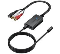 AUTOUTLET 192Khz Convertitore DAC,Adattatore da SPDIF Ottico a RCA e 3,5 mm con Cavo Ottico 1m, Convertitore Audio Digitale Analogico per HDTV Lettori DVD/Blu-ray Sky