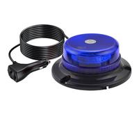 AUTOUTLET 36 LED 18W Luce Stroboscopica,Faro Rotante con con Base Magnetica e Cavo di 5 Metri,9 Modalità Lampeggianti,per Trattore Camion Auto(Blu)