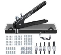 AUTOUTLET 86 Pezzi Kit Rivettatrice per Inserti Filettati,Rivettatrice Manuale Professionale,Rivetti Dadi M3 M4 M5 M6 M8,Nero,Rivettatrice Manuale