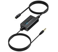 AUTOUTLET Convertitore Audio Digitale Analogico da SPDIF a 3,5 mm Convertitore DAC a 192 kHz AUX Adattatore Audio Ottico Toslink con 1m Cavo 3,5mm e Cavo Ottico