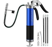 AUTOUTLET Pistola Ingrassatore 6000PSI da 400g con Tubo Flessibile per Cartuccia Ingrassatore Superficie Anodizzata