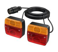 AUTOUTLET Set Fanali Posteriori Rimorchio a Vite 12V DC,7 Poli e Cavo 7,5m,Luci Rimorchio Impermeabile IP65,per Auto Trattore Caravan,Camion,E13
