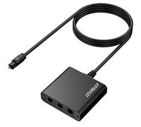 AUTOUTLET Toslink Splitter 1 In 3 Out,Splitter Audio Digitale in Alluminio con Cavo 1m Cavo Fibra Ottica per TV DVD Xbox Soundbar