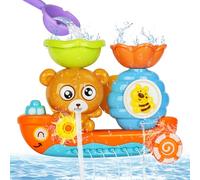 AUTOWNLUX Giochi per Bagnetto Bambini, Gioco Vasca da Bagno con Ventosa e Pala, Orso e Ape Simpatici Animali Giocattoli per Bambini per Bambini 1 2 3 Anni