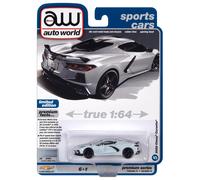 AutoWorld 1:64 Auto Sportive 2022 Chevy Corvette (MATRIX GRIGIO) AWSP137/A