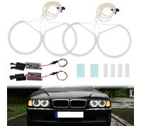 AUTOXBERT Angel Eyes - Set di anelli Halo per BMW E46, 12 V ad alta luminosità Angel Eyes, luce bianca