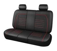 AUTOYOUTH Coprisedili posteriori per auto, copertura completa, in ecopelle, colore nero, impermeabile, con 3 copri poggiatesta, misura universale