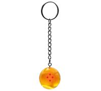 AUTOZOCO Portachiavi Dragon Ball Z, portachiavi con sfera di drago a 4 stelle, palla 4 stelle Dragon Ball, sfera 4 stelle Dragon Ball, diametro della palla 3 cm, lunghezza totale 10 cm, 4 stelle,