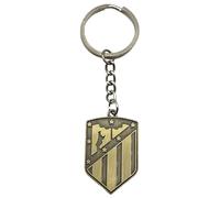 AUTOZOCO Portachiavi in metallo Atletico Madrid, Portachiavi in edizione amatoriale dell'Atletico di Madrid, Portachiavi dorato con emblema dell'Atleti, portachiavi in metallo, colore: oro, oro