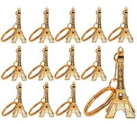 Autre Confezione da 50 Chiave-Anelli Disegno della Torre Eiffel Colore Dorato
