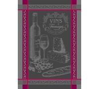 Autrefois Strofinaccio da cucina jacquard grigio scuro, 48 x 70 cm, strofinaccio da cucina, 100% cotone, strofinaccio morbido e assorbente, tema vino, tema degustazione, motivo vino e formaggio