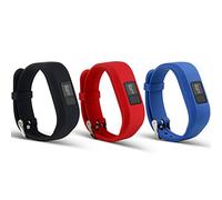 AUTRUN Cinturino di ricambio per Garmin Vivofit 3 e Garmin Vivofit JR, 12 stili di colore, in silicone (stile A: 3 pezzi, 001)