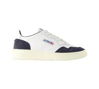 AUTRY Medalist Scarpe da Uomo in Pelle e camoscio Alum FT07 Bianco e Blu Oceano (Sistema Taglie Calzature EU, Adulto, Numero, Media, 43)