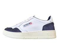 AUTRY Medalist Scarpe da Uomo in Pelle e camoscio Alum FT07 Bianco e Blu Oceano (Sistema Taglie Calzature EU, Adulto, Numero, Media, 44)