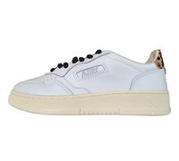 AUTRY Medalist Scarpe Sneakers da Donna in Pelle AULW OC01 Bianco e Leopardato (Bianco e Leopardato, Sistema Taglie Calzature EU, Adulto, Numero, Media, 38)