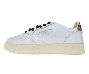 AUTRY Medalist Scarpe Sneakers da Donna in Pelle AULW OC01 Bianco e Leopardato (Bianco e Leopardato, Sistema Taglie Calzature EU, Adulto, Numero, Media, 37)