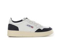 AUTRY Medalist Scarpe da Uomo in Pelle e camoscio Alum FT07 Bianco e Blu Oceano (Sistema Taglie Calzature EU, Adulto, Numero, Media, 42)