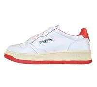 AUTRY Scarpe Sneakers Donna in Pelle AULM MK02 Bianco-Rosso (Bianco-Rosso, Sistema Taglie Calzature EU, Adulto, Donna, Numero, Media, 40)